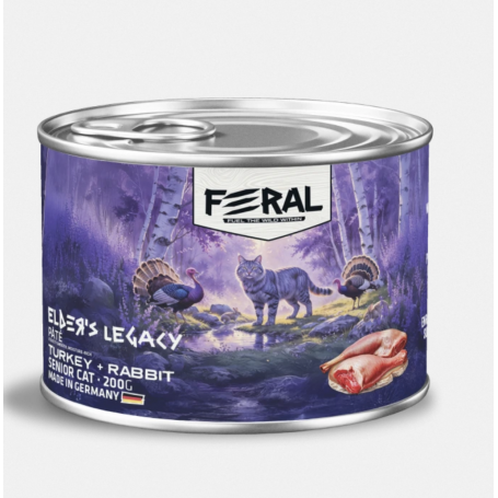 Feral Alimento Humedo Gato Senior Pavo y Conejo 200 gr