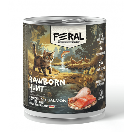 Feral Alimento Humedo Gatito Pollo y Salmon 400 gr