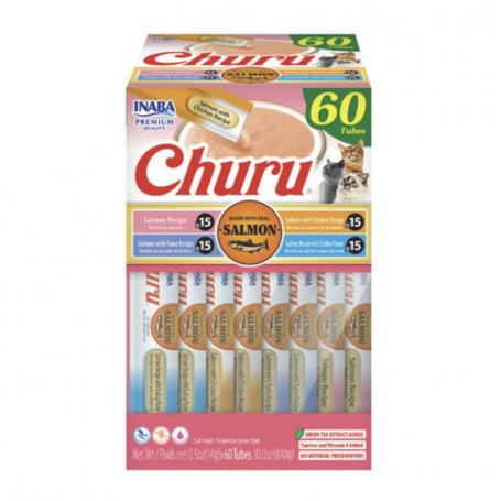 Churu Cat Variety Salmon 14 gr (60 Tubos)