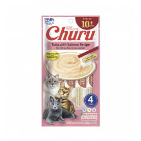 Churu Cat Senior 10+ Atun y Salmon 14 gr (4 Tubos)