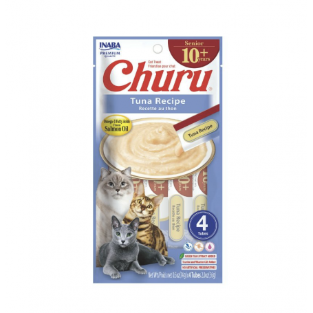 Pack 6 Churu Cat Senior 10+ Tuna Recipe
