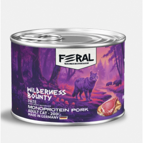 Pack 6 Feral Alimento Humedo Gato Adulto Monoproteina Cerdo 200 gr