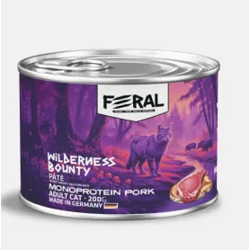 Pack 6 Feral Alimento Humedo Gato Adulto Monoproteina Cerdo 200 gr