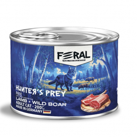 Pack 6 Feral Alimento Humedo Gato Adulto Cordero y Jabali 200 gr