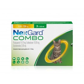 Pack NexGard Combo x 3 Spot-on Gatos 2.5 a 7.5 kg