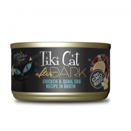 Tiki Cat After Dark Chicken Y Quail Egg Wet Food 80 gr
