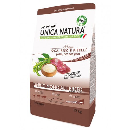 Unica Natura para Perros Mono Protein Ganso 12 kg