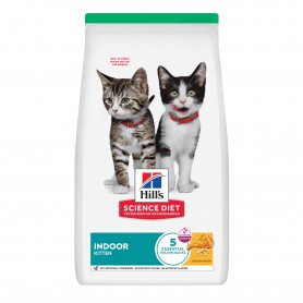 Hills Science Diet Kitten Indoor, alimento saludable para gatito de interior sabor pollo 1.6Kg