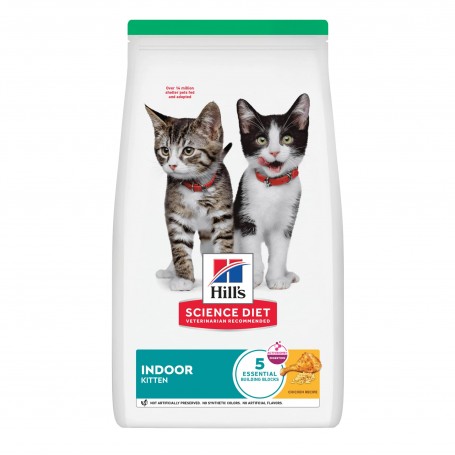 Hills Science Diet Kitten Indoor, alimento saludable para gatito de interior sabor pollo 1.6Kg