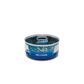 PACK 6 UNID. N&D CAT OCEAN TUNA AND SALMON 70GR