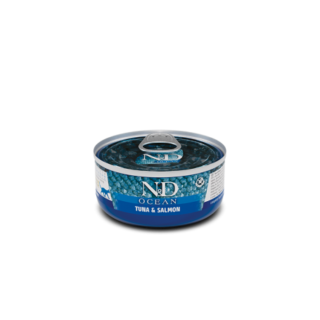 PACK 6 UNID. N&D CAT OCEAN TUNA AND SALMON 70GR