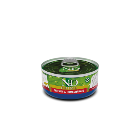 PACK 6 UNID. N&D CAT PRIME CHICKEN & POMEGRANATE 70GR
