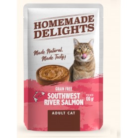 Homemade Delights Southwest River Salmon Adult Cat X 100 Gr – Pack 12 Sobres