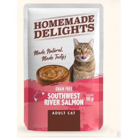 Homemade Delights Southwest River Salmon Adult Cat X 100 Gr – Pack 12 Sobres