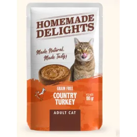 Alimento Balanceado HMD Country Turkey Adult Cat X 100 Gr. X 12 Sob...