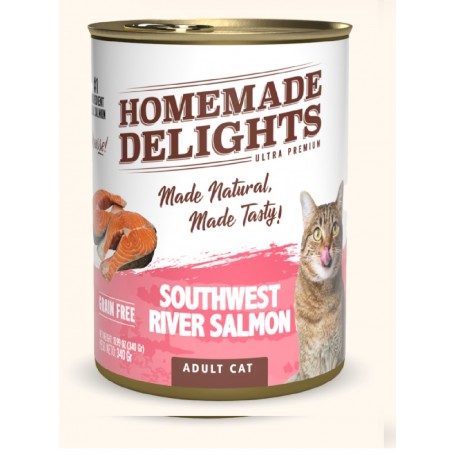 Homemade Delights Southwest River Salmon Adult Cat X 340 Gr  – Pack 12 Latas