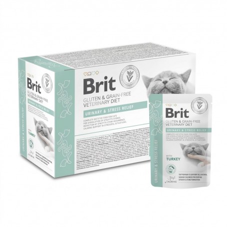 Brit Veterinary Diet Cat Gravy Urinary & Stress Relief Pack 12 - 85 GRS