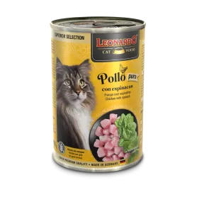 Lata Leonardo Superior Selection Pollo con Espinaca 400grs 43005 5,...