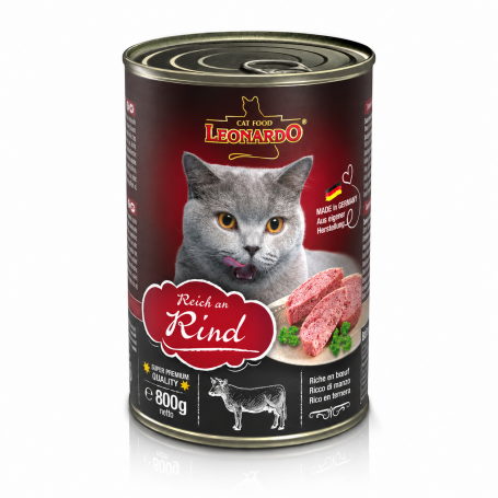 LeonardoPack 6 Latas Quality Selection Rico en Ternera 800g