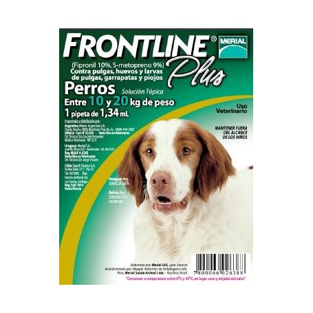 Frontline Plus Pipeta para Perros de 10 a 20 kg