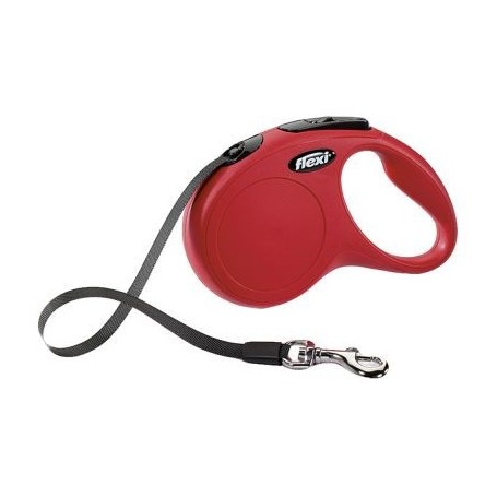 Correa Retractil Flexi New Classic M 5 mt Rojo